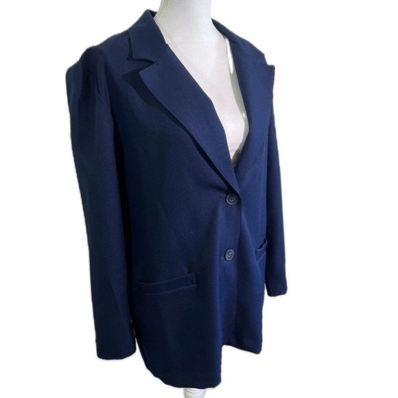 Alfred Dunner Classic Blue Blazer Jacket Size 12 - Picture 3 of 9